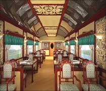 An artist's impression of the pantry car.