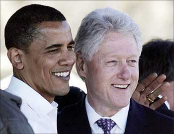 President Barack Obama with Bill Clinton.