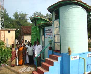 Toilets for girls in a school in South India.