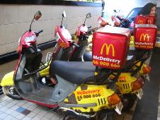 McDonald's delivery bikes