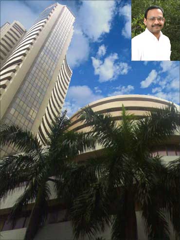 The Bombay Stock Exchange. Inset: Alok Aggarwal.