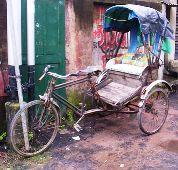 A rickshaw