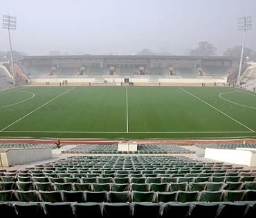 Dhyan Chand National Hockey Stadium in New Delhi.