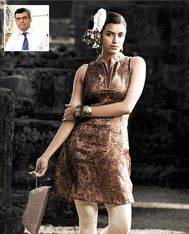 A model flaunts a Lifestyle product. (Inset) Kabir Lumba.