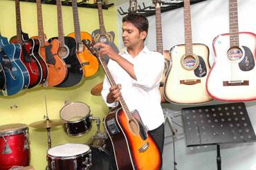 Muthulingam at his shop.