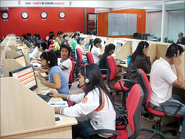 A call centre in Manila.