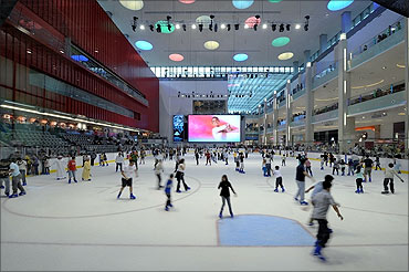 A skating rink in Dubal Mall.