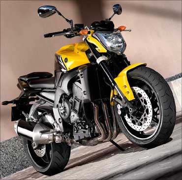 A Yamaha motorbike.