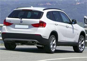 Rear view of BMW X1.