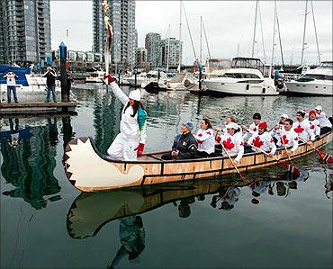 The Olympic Torch in Vancouver.