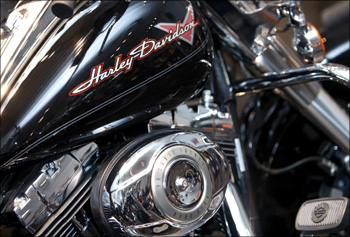 A Harley-Davidson motorcycle.