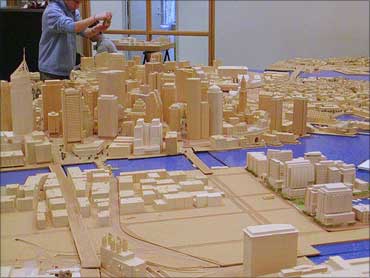 Models of a city are being readied.