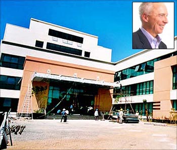 The Convergys office in Hyderabad. Inset: CEO David F Dougherty.