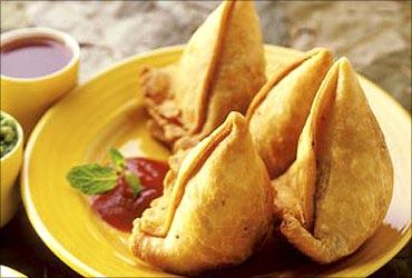 Samosas, a hit in China.