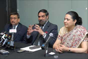 Anand Sharma at a press meet
