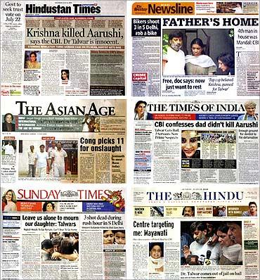 combination photo of India newspapers.