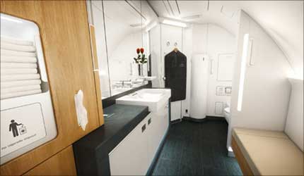 The First Class rest room.