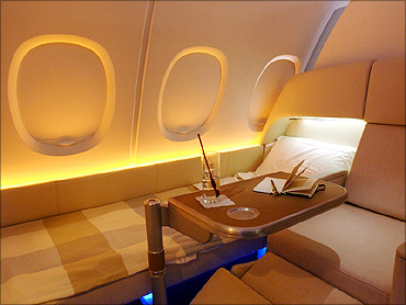 Interior view of the A380.