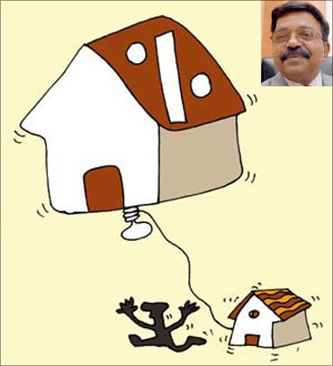 (Inset) LIC Housing Finance CEO R R Nair.