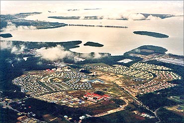 Aerial view of Brunei.