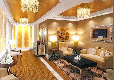 Antilia's stylish decor.