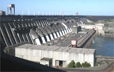 Itaipu Hydroelectric dam, the world's largest operational electricity generator in Brazil.