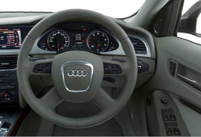 Interior view of Audi A4.