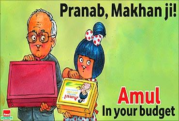 Amul advertisement.