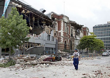 New Zealand was hit by an earthquake.