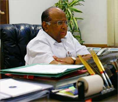 Sharad Pawar speaks during an interview.