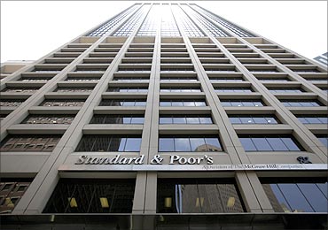 The Standard and Poor's building is seen in New York.