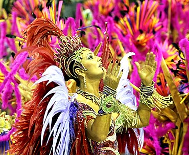 The Rio Carnival in Brazil.