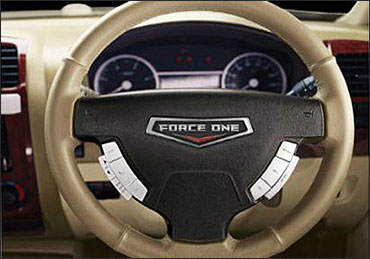 Steering wheel of Force One.