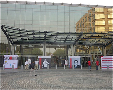 A convention centre in Hyderabad.
