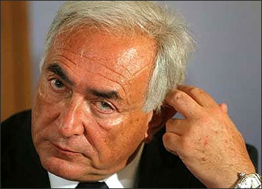 Strauss-Kahn in a New York courthouse.