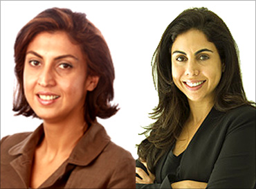 Nisaba Godrej (R) and Tanya Dubash (L).