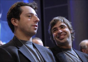 Sergey Brin and Larry Page, Google founders.