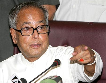 Finance Minister Pranab Mukherjee.