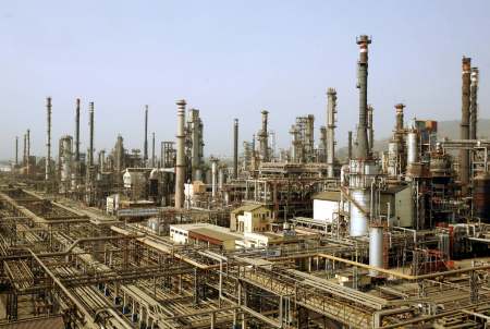 A view of Bharat Petroleum Corporation Ltd refinery in Mumbai.