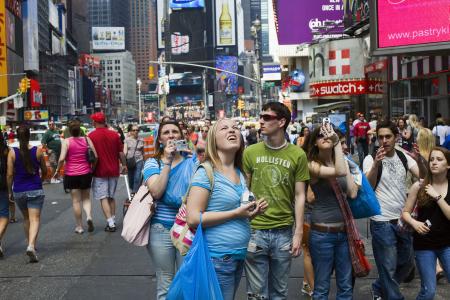 A view of the Times Square in New York City.