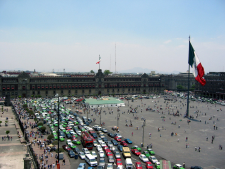 The Zocalo in Mexico City.