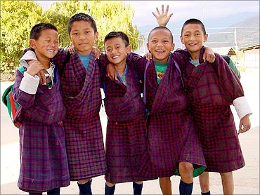 Children in Bhutan.