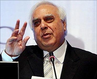 Telecom Minister Kapil Sibal.