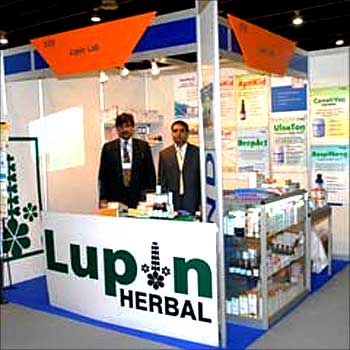Lupin Pharmaceuticals stall at a fair.