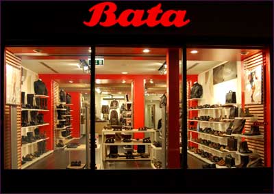 A Bata showroom.