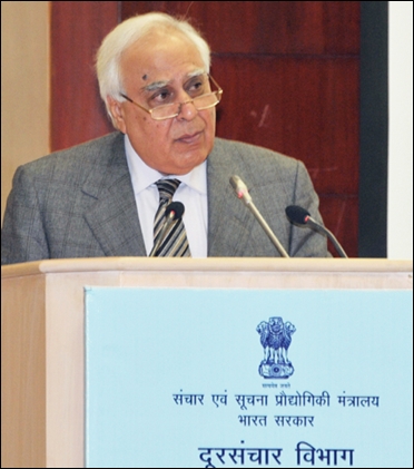 Union Minister for Information Technology Kapil Sibal.