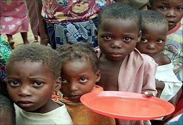 Poor children in Africa.