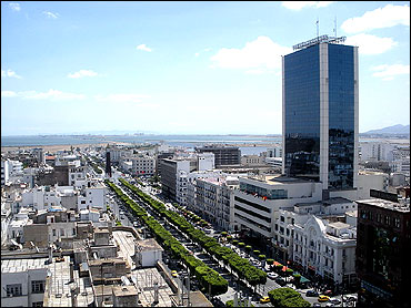 Skyline of Tunis.