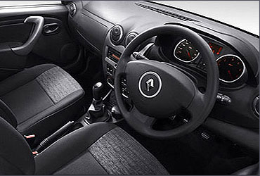 Interior view of Renault Duster.