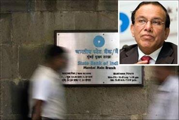 (Inset) SBI chief Pratip Chaudhari.